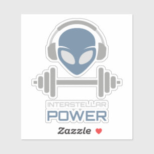 Powerlifting-Alien-Gym-Workout Aufkleber