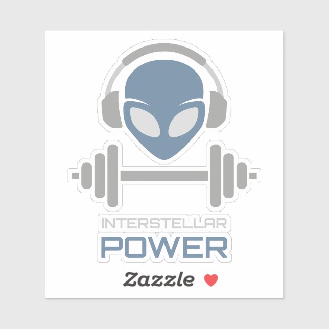 Powerlifting-Alien-Gym-Workout Aufkleber (Blatt)