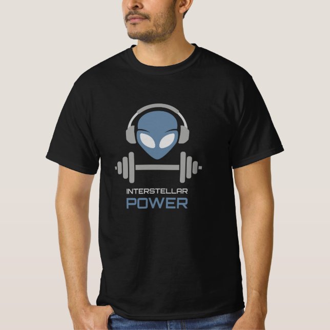 Powerlifting-Alien-Gym-Workout T-Shirt (Vorderseite)