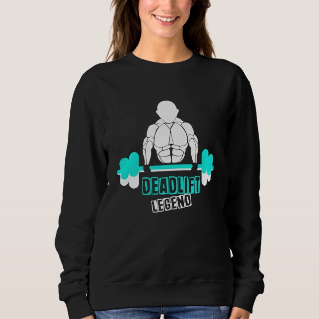 Powerlifting Workout Gym Deadlift Weightlifting Sweatshirt (Vorderseite)