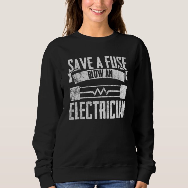Powerline Rette einen elektrischen Lineman Watt Sweatshirt (Vorderseite)