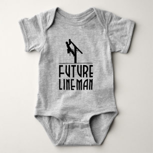 Powerline Worker Baby - Future lineman Baby Strampler