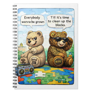 PowerOf3Brand „Little Visionary“ Urban Puzzle Kuns Notizblock