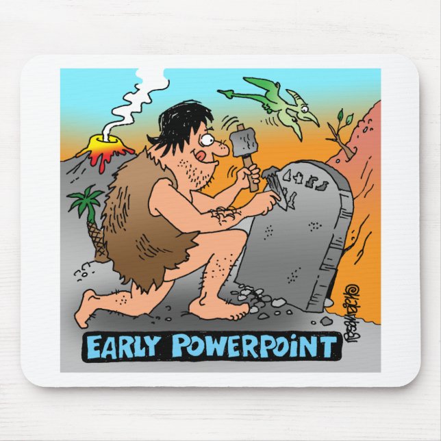 PowerPoint-Cartoon-Geschenkartikel Mousepad (Vorne)