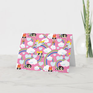 Powerpuff Girls & Donny Rainbow Pattern Karte