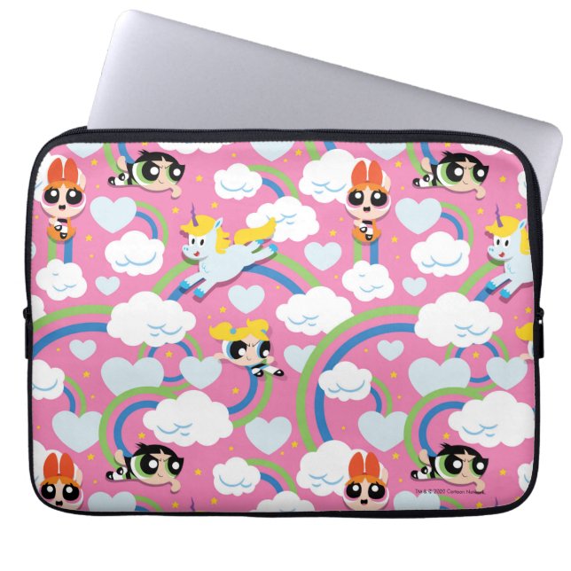 Powerpuff Girls & Donny Rainbow Pattern Laptopschutzhülle (Vorderseite)