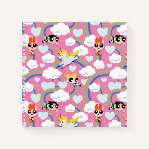 Powerpuff Girls & Donny Rainbow Pattern Notizbuch