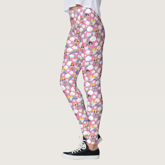 Powerpuff Girls & Donny Regenbogenmuster Leggings (Links)