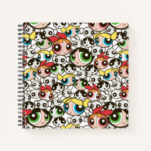 Powerpuff Girls Face Pattern Notizbuch