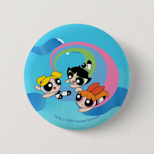 Powerpuff Girls fliegen durch den Himmel Button