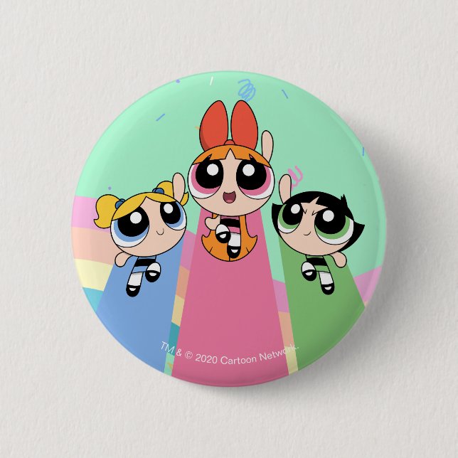 Powerpuff Girls Fly High Button (Vorderseite)