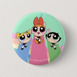 Powerpuff Girls Fly High Button