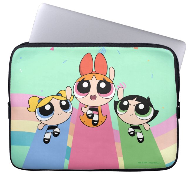 Powerpuff Girls Fly High Laptopschutzhülle (Vorderseite)