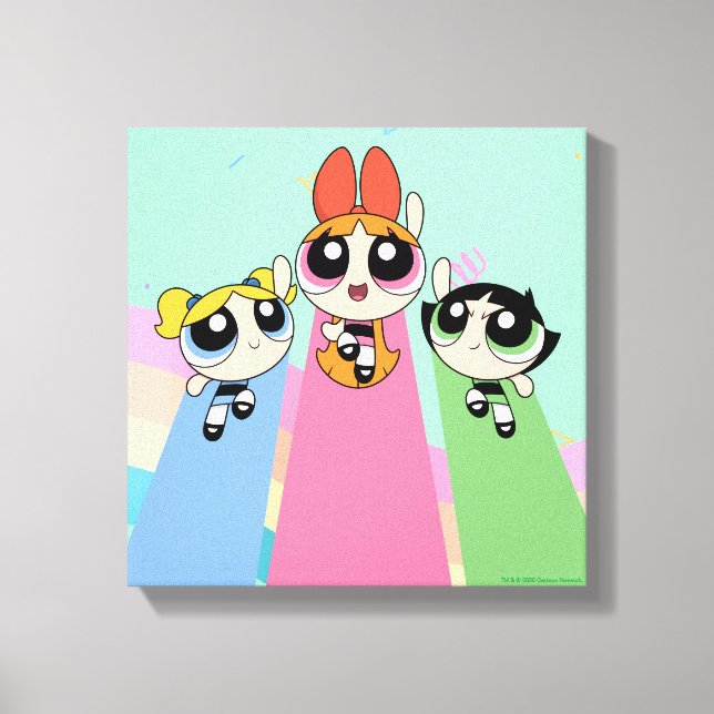 Powerpuff Girls Fly High Leinwanddruck (Vorderseite)