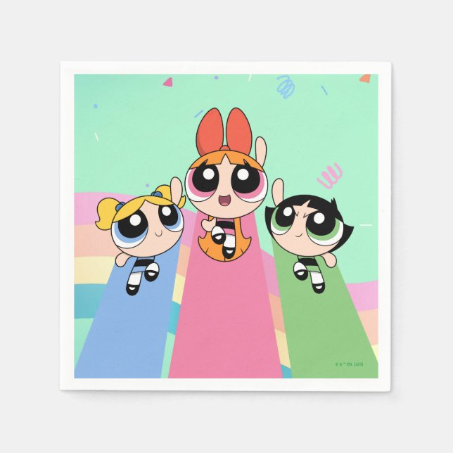 Powerpuff Girls Fly High Serviette (Vorderseite)