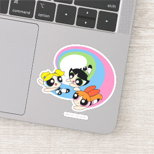 Powerpuff Girls Fly Through The Sky Aufkleber