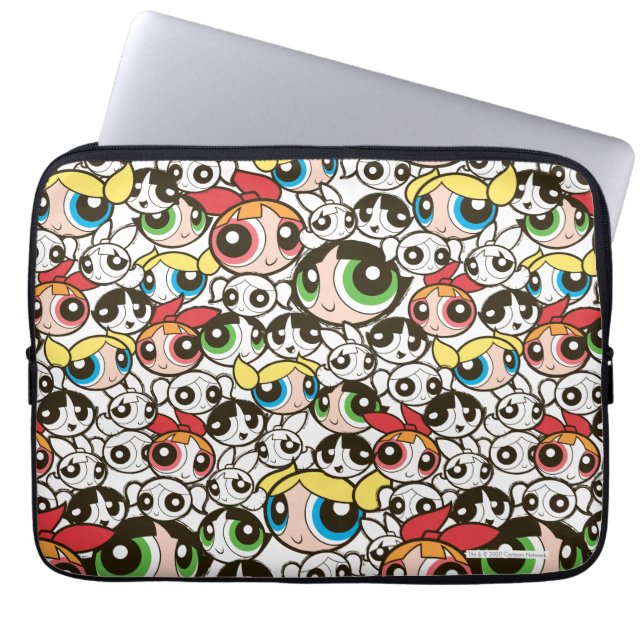 PowerPuff Girls-Muster Laptopschutzhülle (Vorderseite)