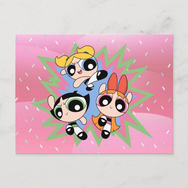 Powerpuff Girls Powfactor Einladungspostkarte (Vorderseite)