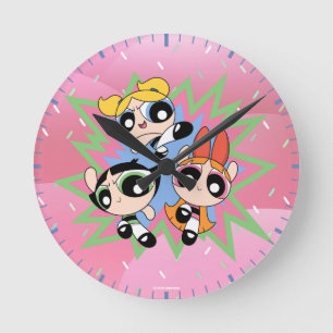 Powerpuff Girls Powfactor Runde Wanduhr