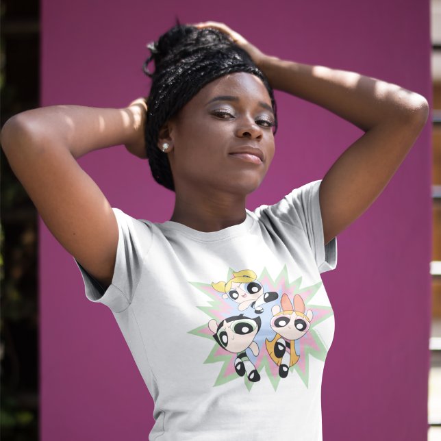 Powerpuff Girls Powfactor T-Shirt (Woman wearing t-shirt)