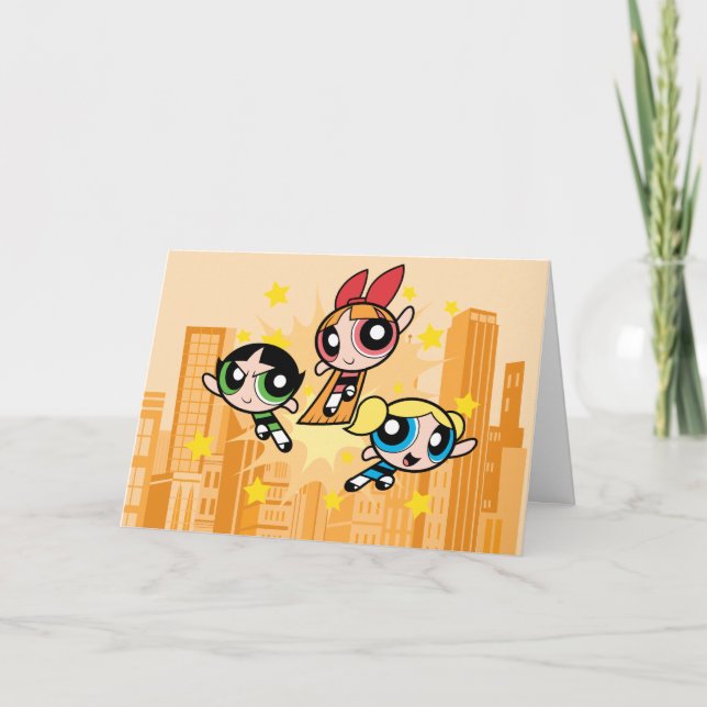 Powerpuff Girls Rettete den Tag Karte (Vorderseite)