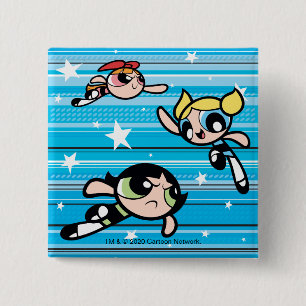 Powerpuff Girls Star Pattern Button