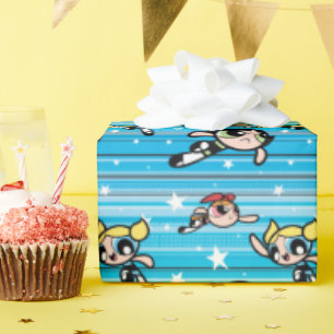 Powerpuff Girls Star Pattern Geschenkpapier