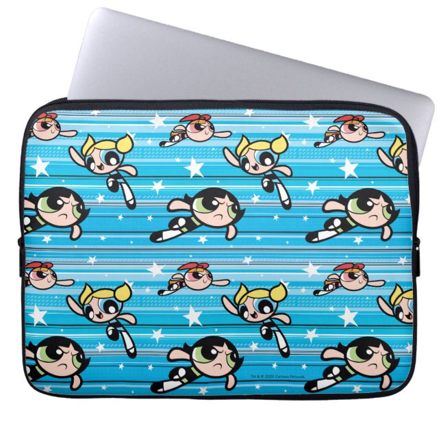 Powerpuff Girls Star Pattern Laptopschutzhülle (Vorderseite)