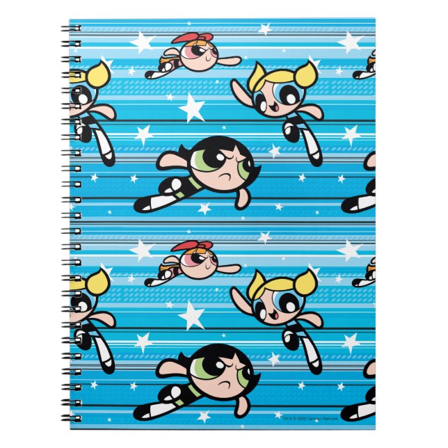 Powerpuff Girls Star Pattern Notizblock (Vorderseite)