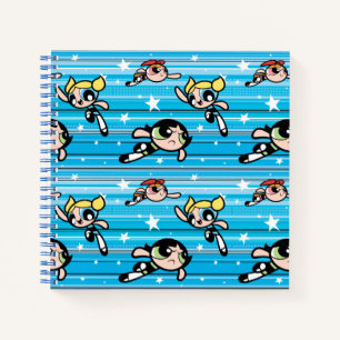 Powerpuff Girls Star Pattern Notizbuch