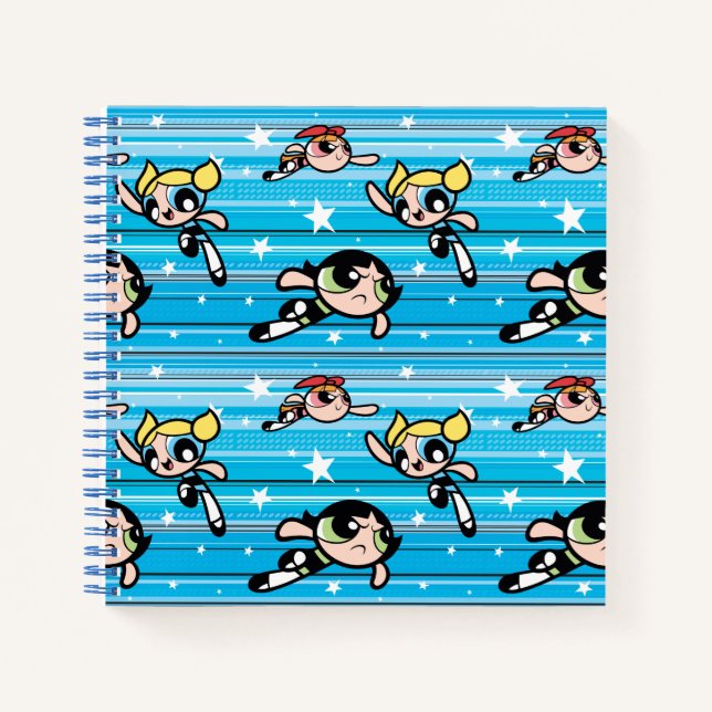 Powerpuff Girls Star Pattern Notizbuch (Vorderseite)