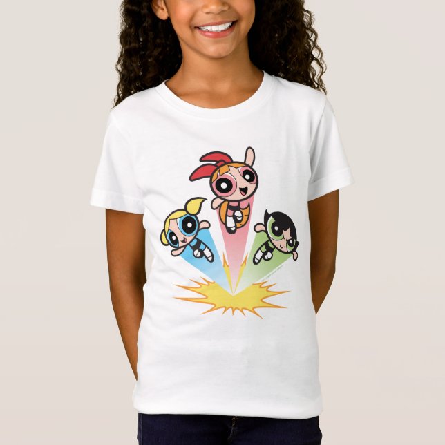 Powerpuff Girls starten in die Luft T-Shirt (Vorderseite)