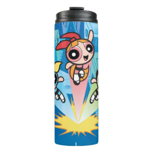 Powerpuff Girls starten in die Luft Thermosbecher
