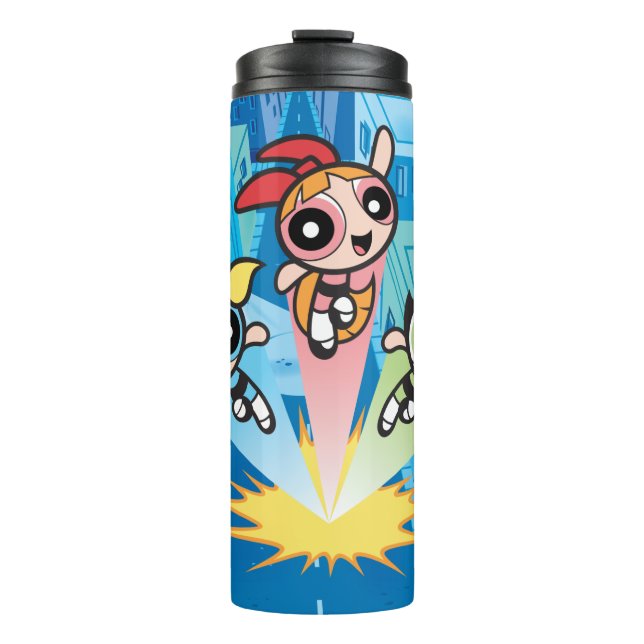 Powerpuff Girls starten in die Luft Thermosbecher (Vorderseite)