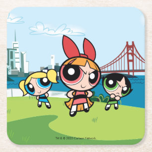 Powerpuff Girls Super Fierce Rechteckiger Pappuntersetzer