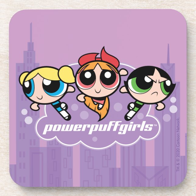 Powerpuff Girls Team Logo Getränkeuntersetzer (Vorderseite)