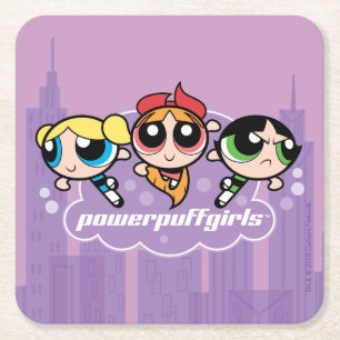 Powerpuff Girls Team Logo Rechteckiger Pappuntersetzer