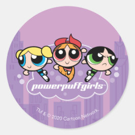 Powerpuff Girls Team Logo Runder Aufkleber