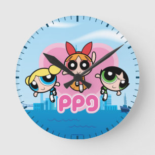 Powerpuff Girls Team Phantastisch Runde Wanduhr