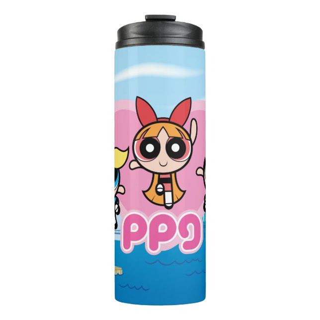 Powerpuff Girls Team Phantastisch Thermosbecher (Vorderseite)