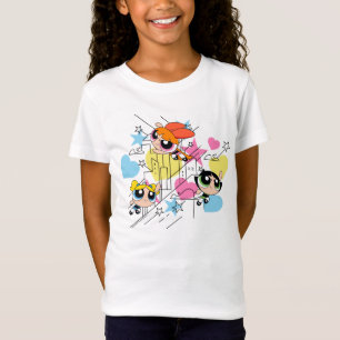 Powerpuff Girls Townsville Pattern T-Shirt