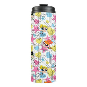 Powerpuff Girls Townsville Pattern Thermosbecher