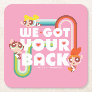 Powerpuff Girls: We Got Your Back Rechteckiger Pappuntersetzer