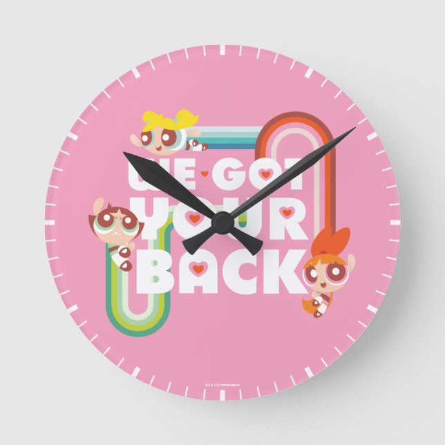 Powerpuff Girls: Wir Got deinen Rücken Runde Wanduhr (Vorderseite)