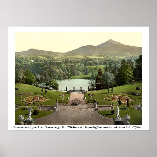 Powerscourt Gardens, Wicklow Irland Poster (Vorne)