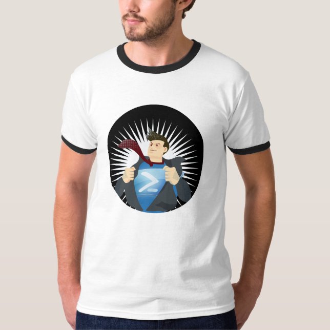 PowerShell Superheld-T-Shirt T-Shirt (Vorderseite)