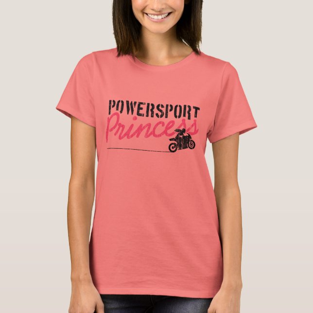 Powersport Princess Women's Motorrad T - Shirt (Vorderseite)