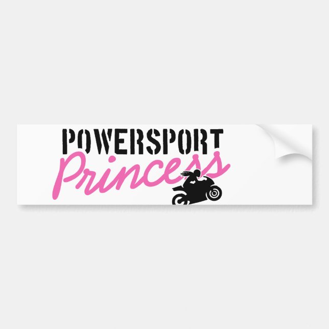 Powersport Prinzessin-Autoaufkleber Autoaufkleber (Vorne)