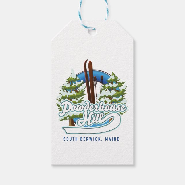 Powhouse Hill South berwick maine ski logo Geschenkanhänger (Vorderseite)