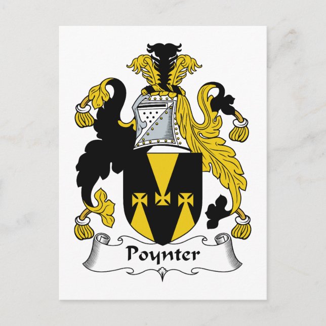 Poynter Familienwappen Postkarte (Vorderseite)